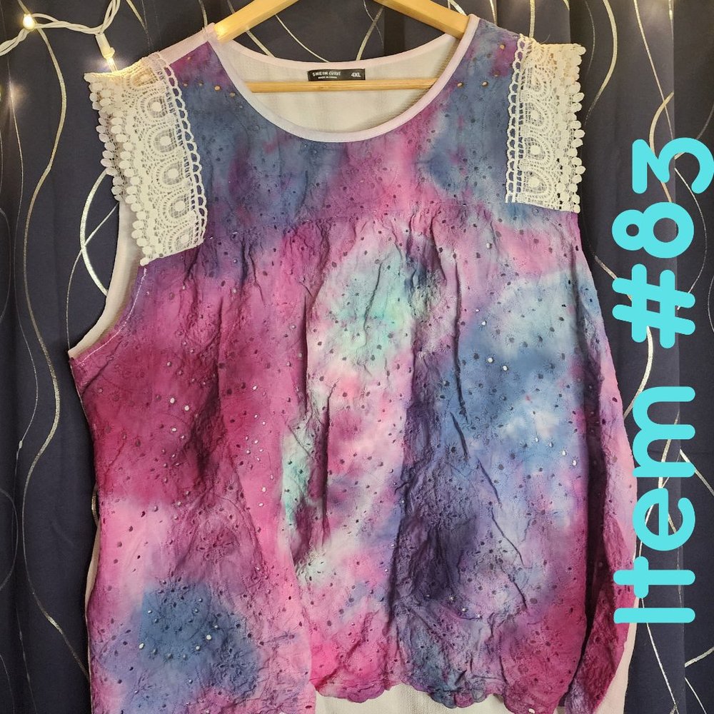 4XL Shein tie dyed top